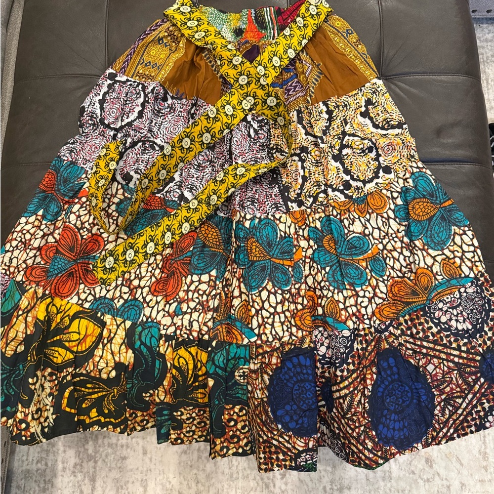 Multicolor Floral Patchwork skirt